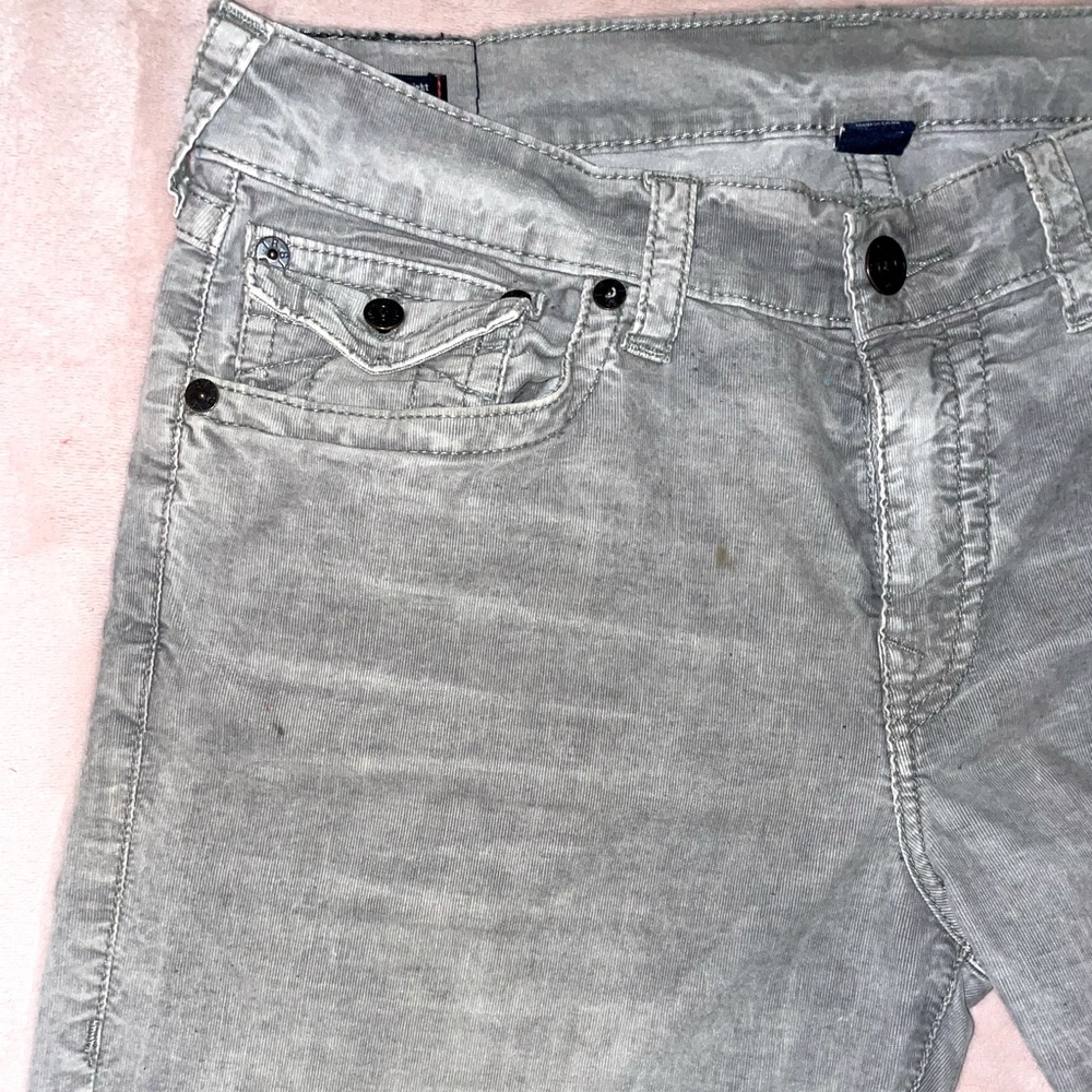 Mens Grey True Religion Ricky Jeans Size 34
